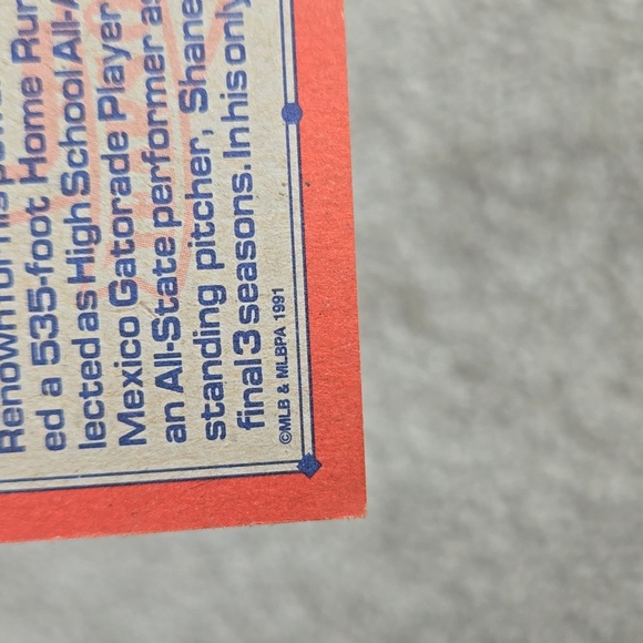 1991 Topps 40 Years Of Baseball Shane Andrews - Picture 4 of 5